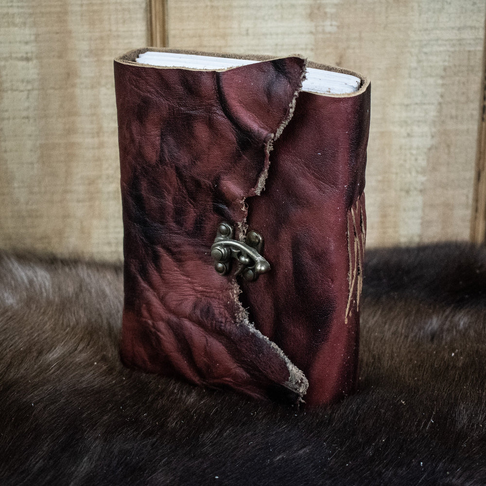 Natural Edge Crunched Cowhide Leather Journal (ONLINE ORDER ONLY)