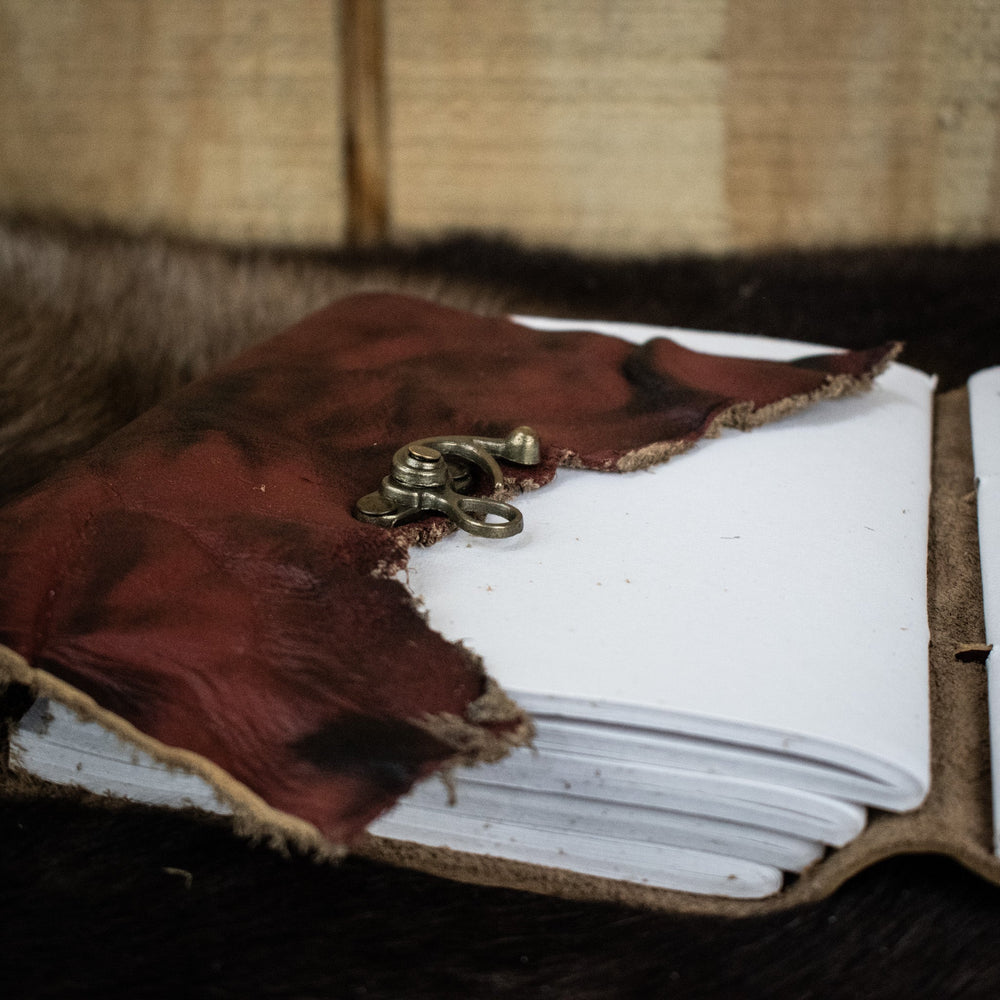 Natural Edge Crunched Cowhide Leather Journal (ONLINE ORDER ONLY)