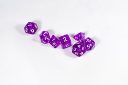 Purple with Glitter Miniature Poly Dice Set Small (7) RPG DnD Mini (Online Only)
