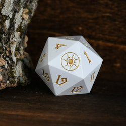 Plains Mana Spindown Metal D20 (ONLINE ORDER ONLY)
