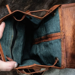 "The Cottage" Leather Mini Backpack - Brown (ONLINE ORDER ONLY)
