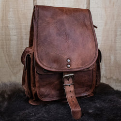 "The Cottage" Leather Mini Backpack - Brown (ONLINE ORDER ONLY)