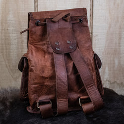 "The Cottage" Leather Mini Backpack - Brown (ONLINE ORDER ONLY)