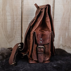 "The Cottage" Leather Mini Backpack - Brown (ONLINE ORDER ONLY)