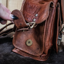 "The Cottage" Leather Mini Backpack - Brown (ONLINE ORDER ONLY)