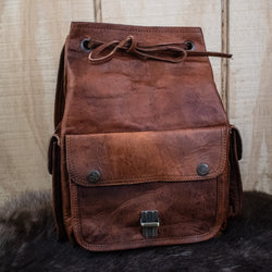 "The Cottage" Leather Mini Backpack - Brown (ONLINE ORDER ONLY)