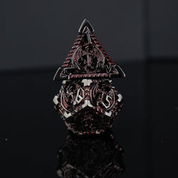 Dragonguard Hollow Metal Dice Set - Crimson and Shadow (ONLINE ORDER ONLY)