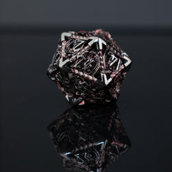 Dragonguard Hollow Metal Dice Set - Crimson and Shadow (ONLINE ORDER ONLY)