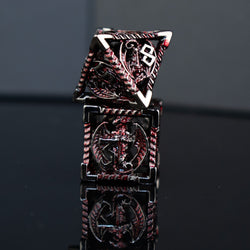 Dragonguard Hollow Metal Dice Set - Crimson and Shadow (ONLINE ORDER ONLY)