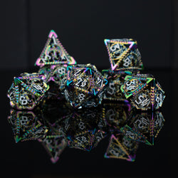 Dragonguard Hollow Metal Dice Set - Iridescent (ONLINE ORDER ONLY)