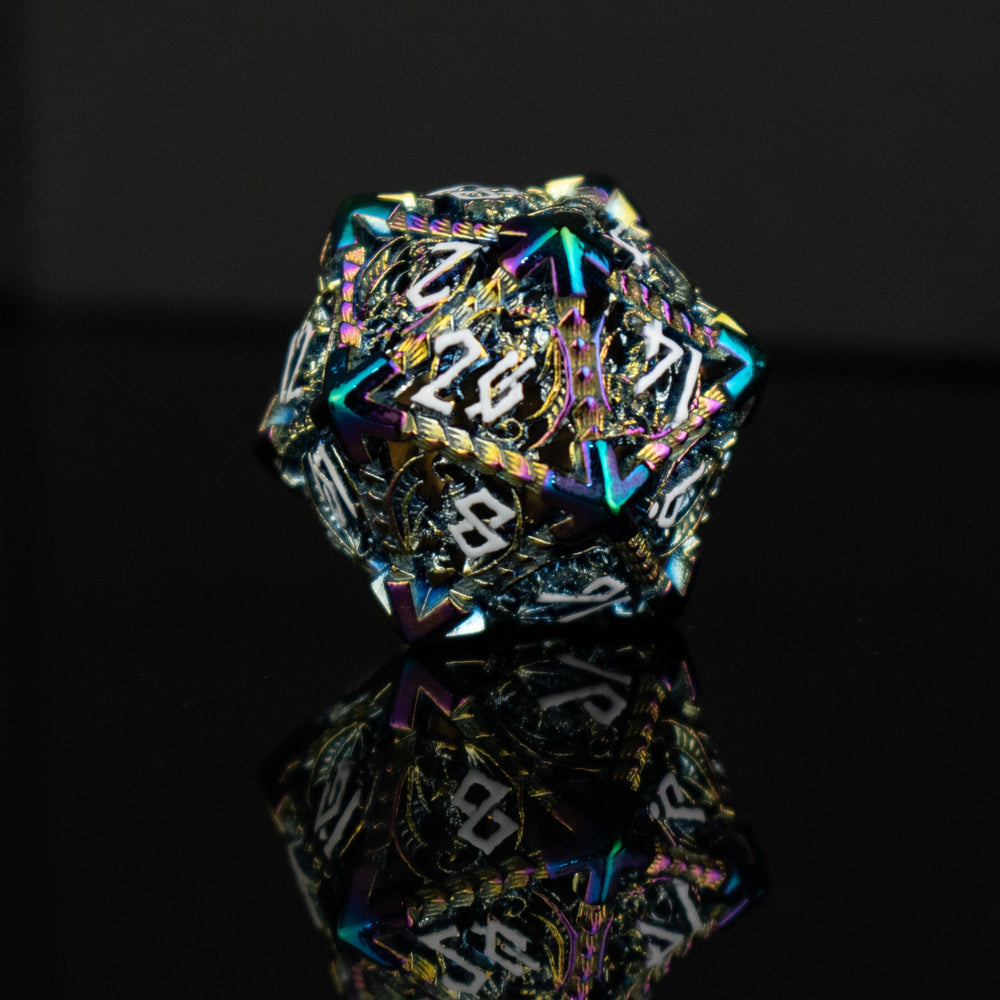 Dragonguard Hollow Metal Dice Set - Iridescent (ONLINE ORDER ONLY)
