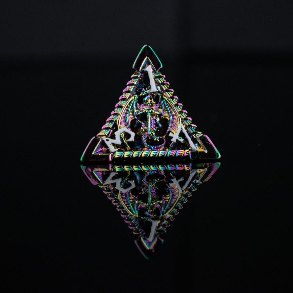 Dragonguard Hollow Metal Dice Set - Iridescent (ONLINE ORDER ONLY)