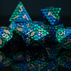 Sea Serpent Dragon's Egg Metal Dice Set (ONLINE ORDER ONLY)