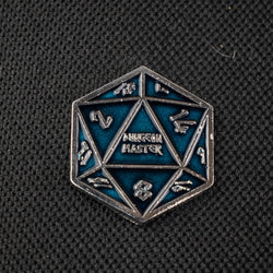 Aqua and Silver D20 Pin (ONLINE ORDER ONLY)