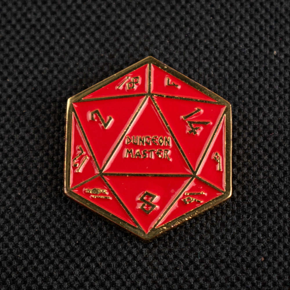 Red and Gold D20 Pin (ONLINE ORDER ONLY)