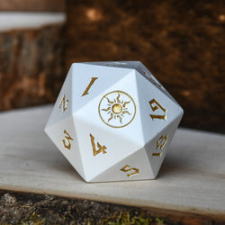 Plains Mana Spindown Metal D20 (ONLINE ORDER ONLY)