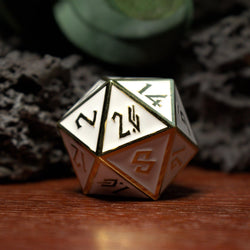 White and Gold Metal 35mm D20 (ONLINE ORDER ONLY)