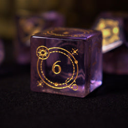 Fabled Mark Purple Glass Dice Set (ONLINE ORDER ONLY)
