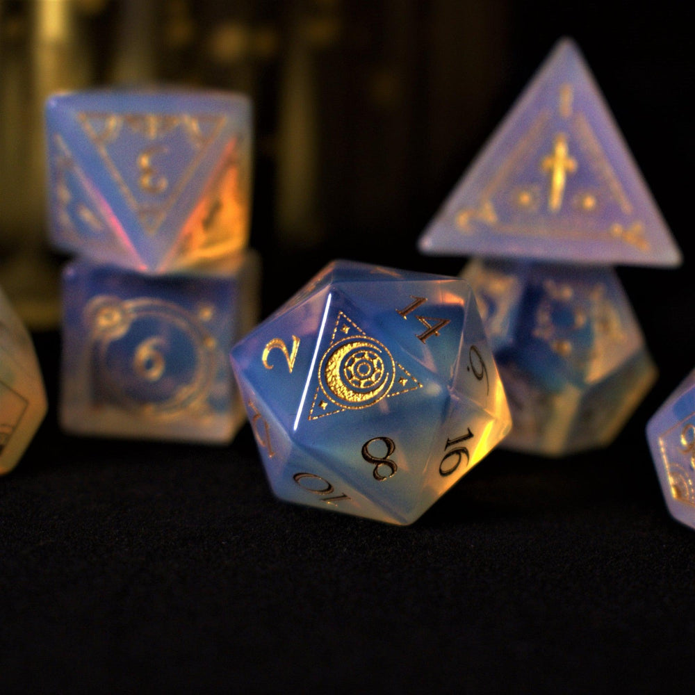 Fabled Mark Opalite Stone Dice Set (ONLINE ORDER ONLY)
