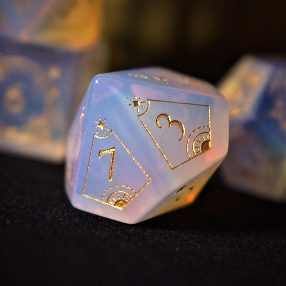 Fabled Mark Opalite Stone Dice Set (ONLINE ORDER ONLY)