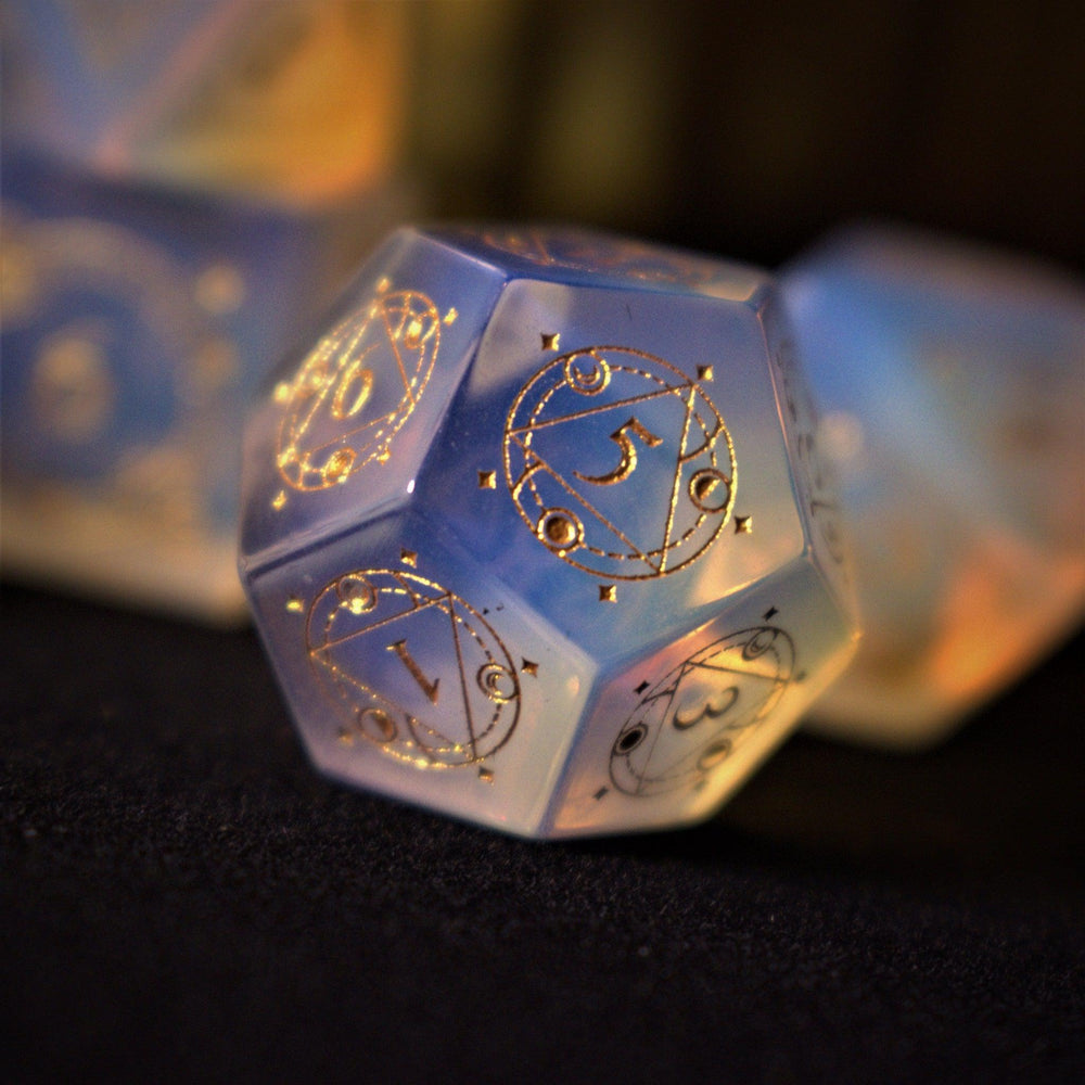 Fabled Mark Opalite Stone Dice Set (ONLINE ORDER ONLY)