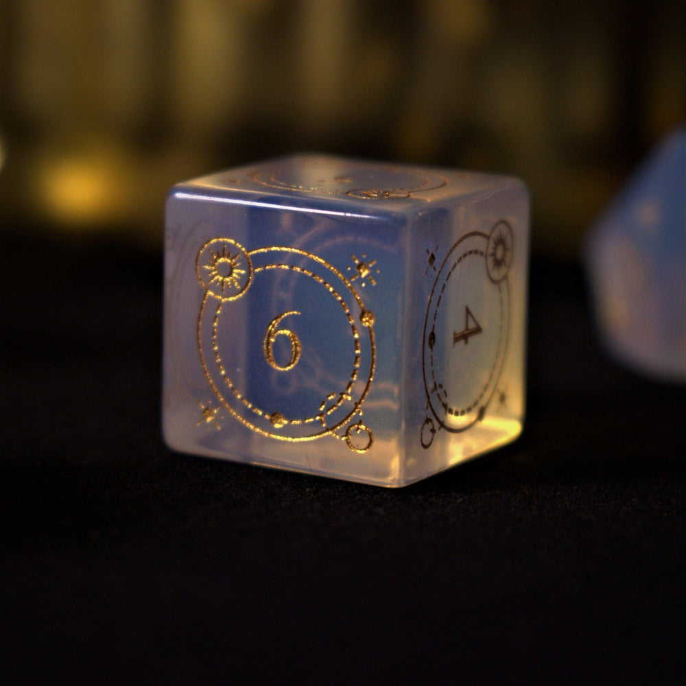 Fabled Mark Opalite Stone Dice Set (ONLINE ORDER ONLY)