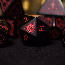 Fabled Mark - Obsidian Stone Dice Set (ONLINE ORDER ONLY)