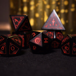 Fabled Mark - Obsidian Stone Dice Set (ONLINE ORDER ONLY)