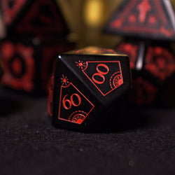Fabled Mark - Obsidian Stone Dice Set (ONLINE ORDER ONLY)