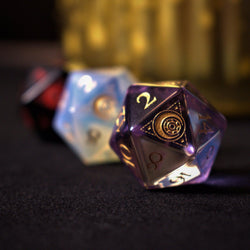 Fabled Mark Purple Glass Dice Set (ONLINE ORDER ONLY)