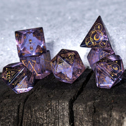 Spellcaster Purple Glass Dice Set (ONLINE ORDER ONLY)