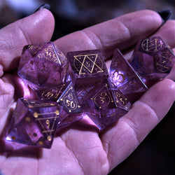 Spellcaster Purple Glass Dice Set (ONLINE ORDER ONLY)