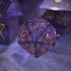 Spellcaster Purple Glass Dice Set (ONLINE ORDER ONLY)