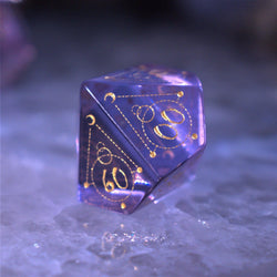 Spellcaster Purple Glass Dice Set (ONLINE ORDER ONLY)