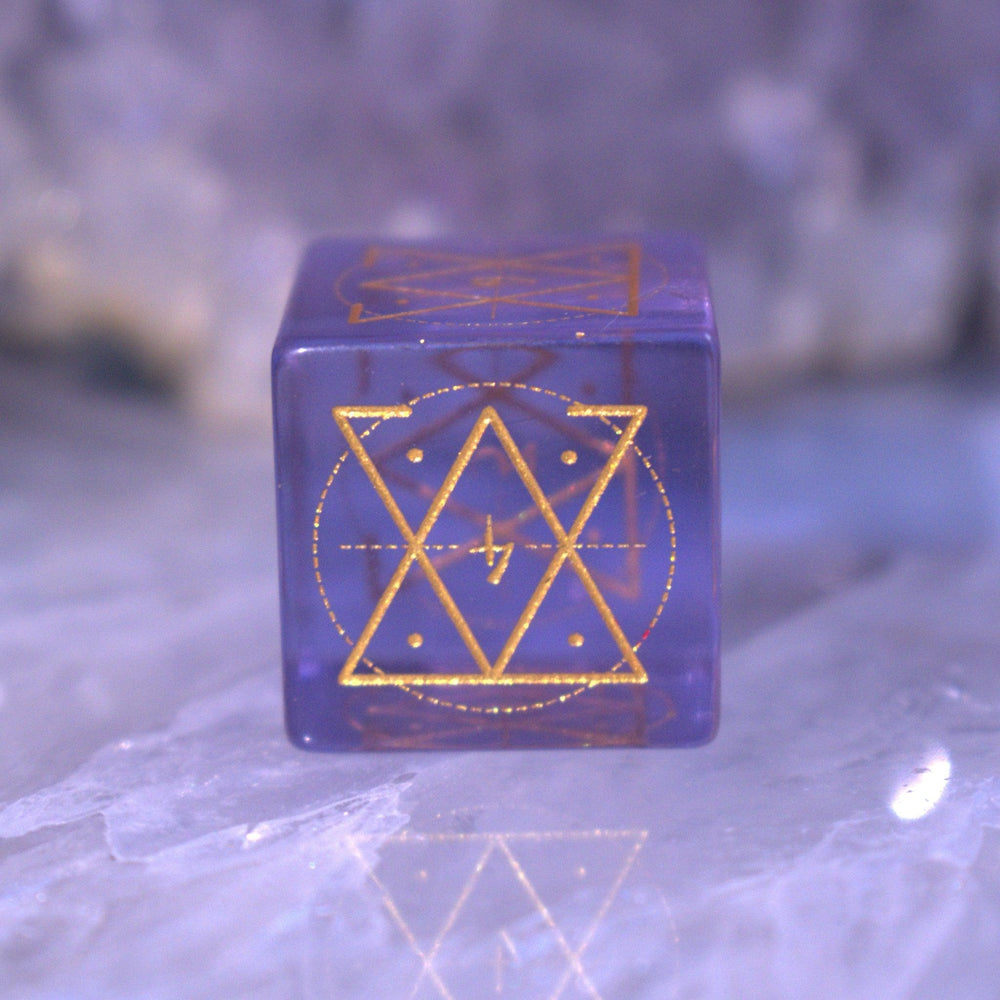 Spellcaster Purple Glass Dice Set (ONLINE ORDER ONLY)