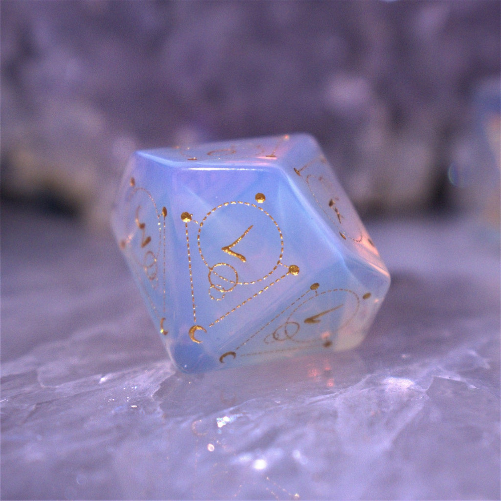 Spellcaster Opalite Stone Dice Set (ONLINE ORDER ONLY)