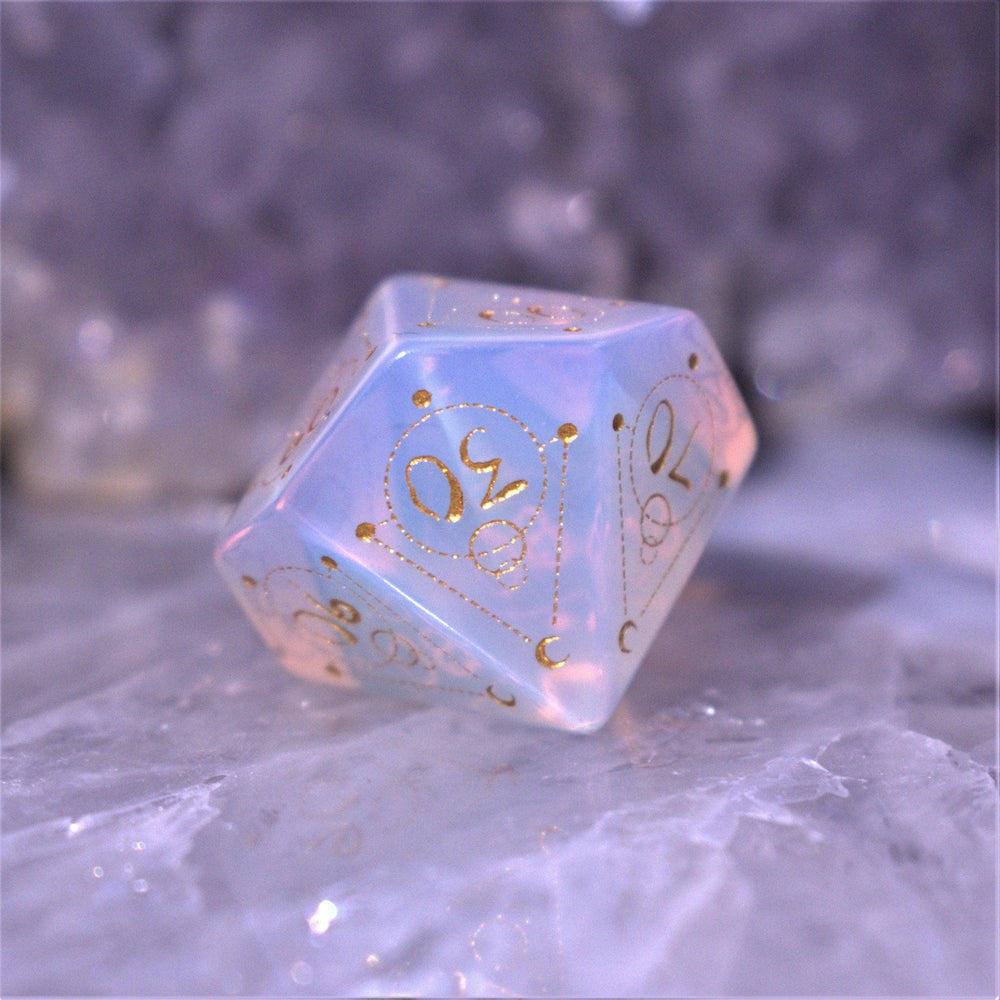 Spellcaster Opalite Stone Dice Set (ONLINE ORDER ONLY)