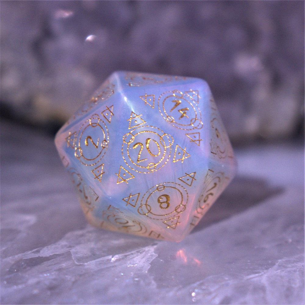 Spellcaster Opalite Stone Dice Set (ONLINE ORDER ONLY)