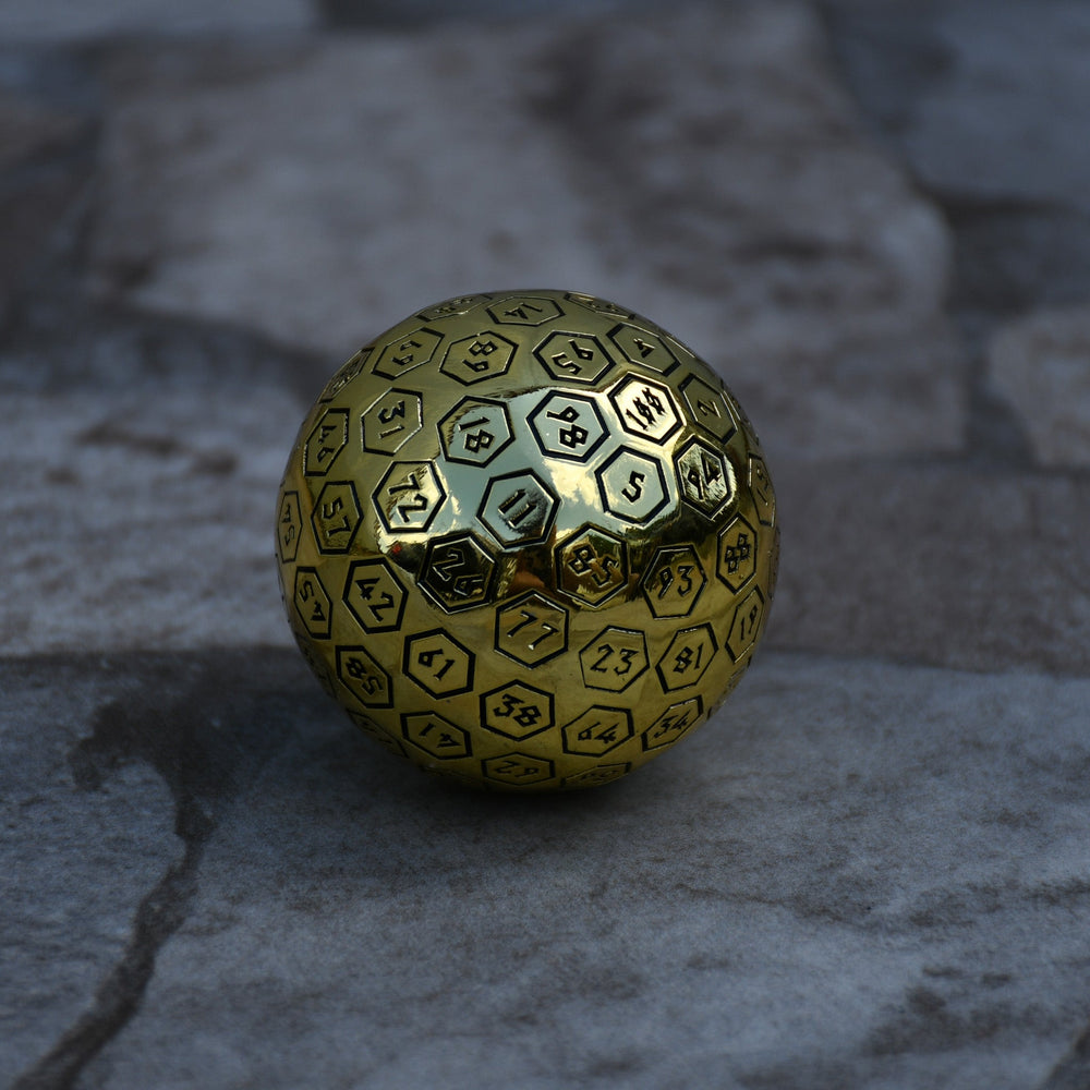 The Orb D100 -  Black and Gold Metal Die (ONLINE ORDER ONLY)