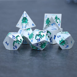 Monster Manual Dice - Silver and Green (ONLINE ORDER ONLY)