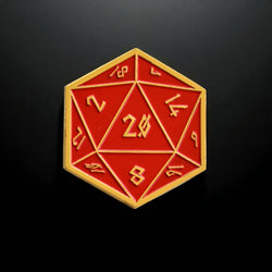 Red and Gold D20 Pin (ONLINE ORDER ONLY)