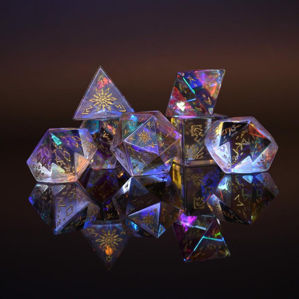 Frostbite Prism Glass Dice Set (ONLINE ORDER ONLY)