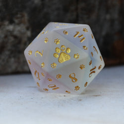 Puppy Paws Frosted Prism Glass Dice Set (ONLINE ORDER ONLY)