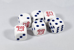 Custom USA Dice with Red White and Blue Theme Patriotic (Online Only)