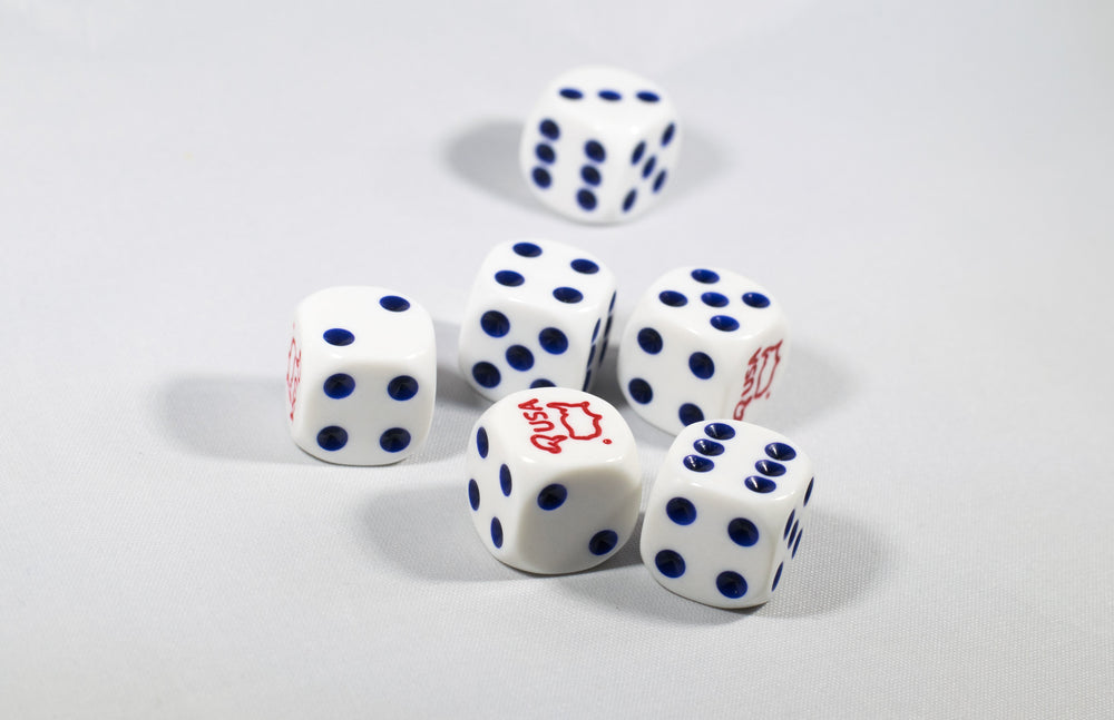 Custom USA Dice with Red White and Blue Theme Patriotic (Online Only)