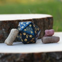 Pug Puppy Paws Blue Sandstone 30mm D20 (ONLINE ORDER ONLY)
