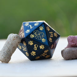 Pug Puppy Paws Blue Sandstone 30mm D20 (ONLINE ORDER ONLY)