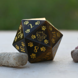 Terrier Puppy Paws Tigers Eye 30mm D20 (ONLINE ORDER ONLY)