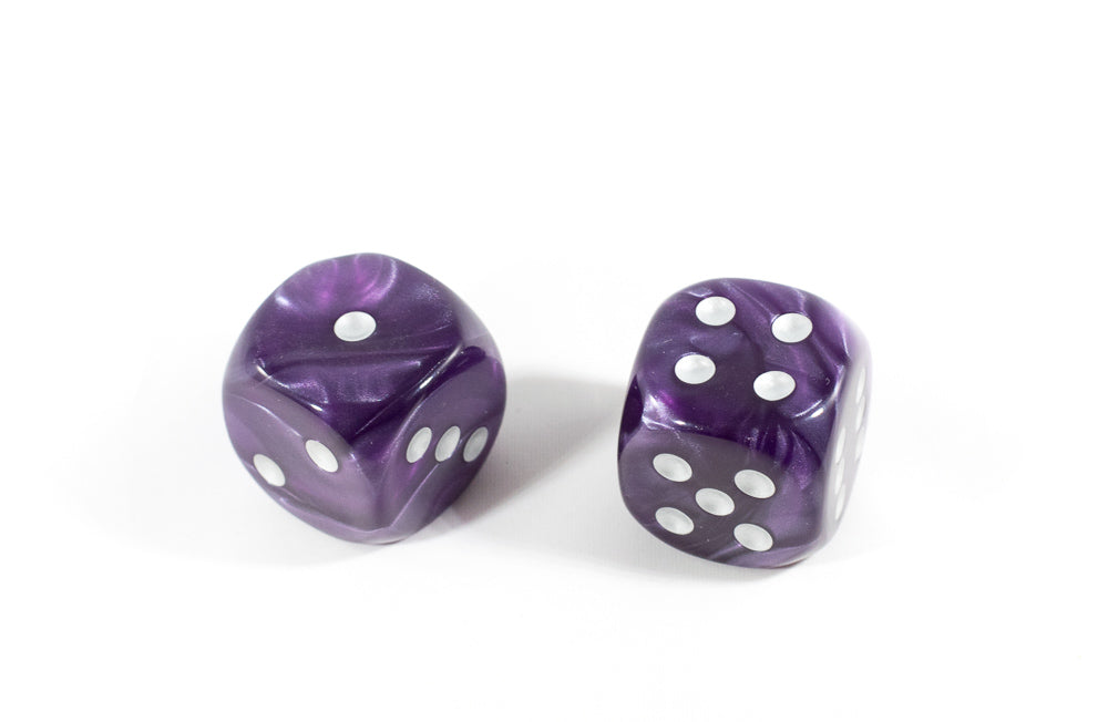 (1) OOP Rare 30mm Velvet Purple Dice New RPG DnD with Silver Pips by Chessex Out of Print (Online Only)