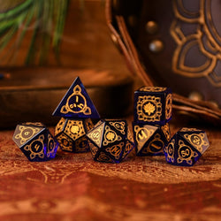 Indian Blue Glass Dice Set - Dice Around the World Collection (ONLINE ORDER ONLY)